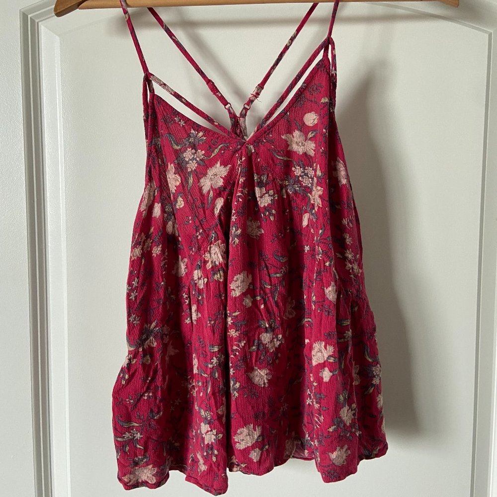 AE Pink Floral Tank Top - Picture 2 of 3